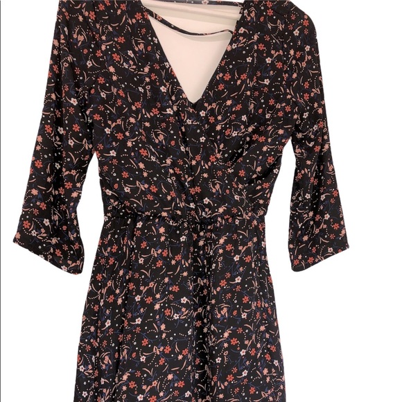 COPPER Key size small black floral summer dress - Picture 3 of 7
